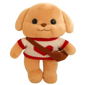 Одетый плюшевый щенок королевского пуделя, 20см/30см/40см высота Handsome, кремовый/белый