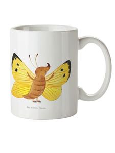 Детская кружка бабочка лимонная бабочка без S... белого цвета Mr. & Mrs. Panda