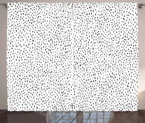 Штора ABAKUHAUS в стиле Абстрактный деревенский, гранжевые вертикальные подъемы, присборенная ленточная штора для спальни с петлями и крючками, 280 x 175 см, черно-белая Abakuhaus