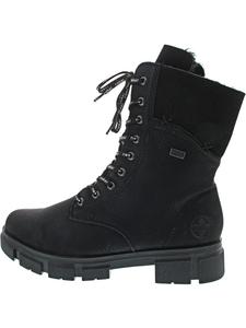 Rieker Черные ботинки на шнуровке