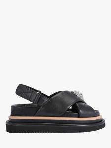 Кожаные сандалии Orson на платформе с перекрестными ремешками Kurt Geiger London, Black