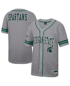 Мужская серая бейсбольная джерси Michigan State Spartans Free Spirited Colosseum