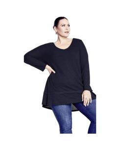 Женская туника с вафельной оборкой AVENUE, Navy