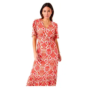 Платье Garcia E50283 short sleeve long, красный