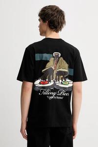 Хлопковая футболка футболка диджея Filling Pieces, черный