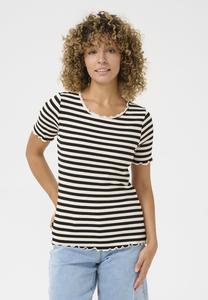 Футболка с принтом CRRIBBA STRIPE Cream, черный