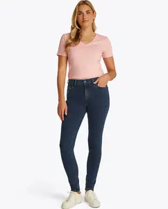 Женские облегающие джинсы средней посадки Tommy Jeans, синий