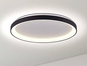 Потолочный светильник Steinhauer Ringlede, черный - 28 х 28 см