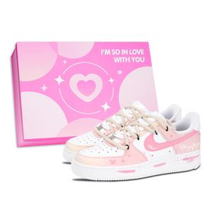 Nike Кроссовки Air Force 1 Spring Warmth с антискользящим покрытием, износостойкие, низкие, для скейтбординга, унисекс, розовые