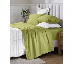 Комплект постельного белья из египетского хлопка плотностью 650 нитей на дюйм, однотонный, с глубокими карманами, размер Split King Superior, Olive green