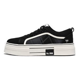 NANJIREN Мужские лоу-топ скейтборд кроссовки черные, цвет Black
