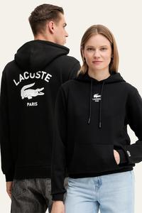 Хлопковая толстовка Lacoste, черный