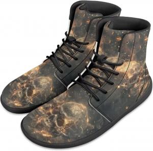 Кроссовки на высокой подошве с принтом бабочки JoyLamoria Bling Bling, кожаные шнуровки, модные высокие кеды, босоножки, широкая колодка, стиль Y2K для девочек, Skull Sky