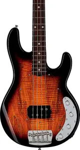 Бас-гитара Sterling StingRay RAY34SM с 4 струнами, гриф из розового дерева, раскраска 3-Tone Sunburst