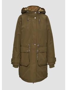 Пальто для улицы в цвете 7864_оливково-зеленый QS