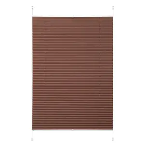 Жалюзи плиссе K-HOME «Сиена», светозащита, энергосбережение, не требует сверления, цвет schoko