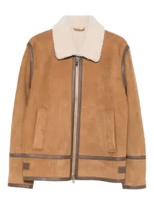 Кожаная куртка на молнии Dondup, коричневый