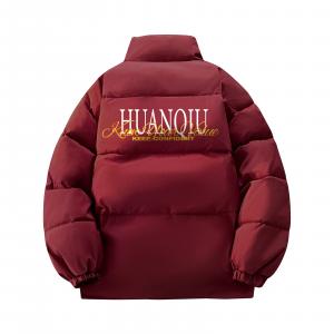 Пуховик Unisex Stand Collar Thickened Padded Puffer Jacket HUANQIU, maroon