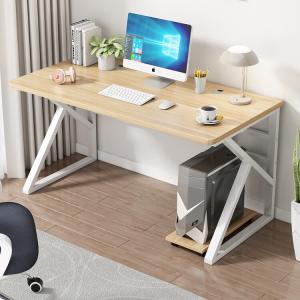 Компьютерный стол Xinmeikai 100x60 см, белая рама + светлый орех