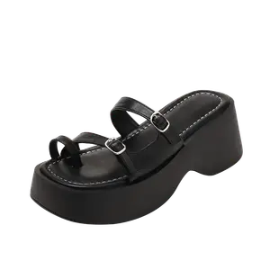 TATAYA Женские шлепанцы на резиновой подошве с устойчивостью к истиранию черные, цвет Black