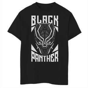 Футболка с геометрическим рисунком и маской с логотипом Marvel Black Panther для мальчиков 8–20 лет Licensed Character