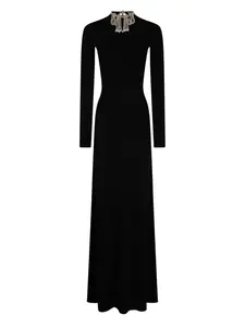 Платье макси с открытой спиной Rabanne, черный