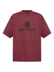 Футболка с логотипом BALENCIAGA, красный