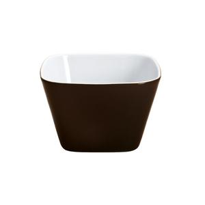 Миска Abra Cadabra квадратная маленькая шоколадно-коричневая 6 см / 170 мл Kahla, белый коричневый