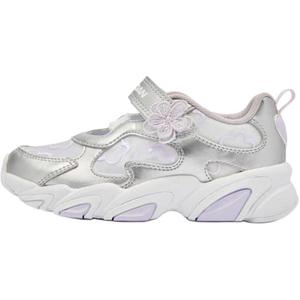 Износостойкие дышащие низкие детские кроссовки для повседневной носки. Для детей от 3 до 7 лет. QIAODAN, серебряный/фиолетовый