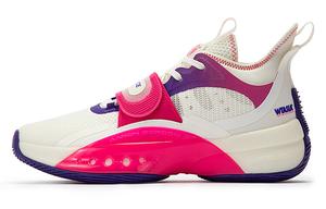 Баскетбольные кроссовки Zen 4 мужские, среднего размера, перья, белые/переливающиеся фиолетовые 361°