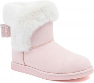 Женские зимние ботинки Juicy Couture на шнуровке, с теплой и утепленной меховой подкладкой, комфортные модные ботильоны, Blush-Kizzy