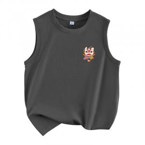 Детский топ и майка с круглым вырезом WARRIOR, medium серый/h lucky lion k