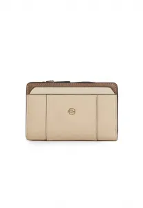 Mit münzfach und kreditkartenfächern r кошелек Piquadro, Beige Cuoio