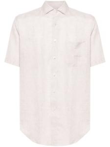 Xacus льняная рубашка с короткими рукавами, серый