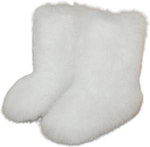 Меховые ботинки для женщин, ботинки средней длины с искусственным мехом для мужчин, пушистые зимние ботинки для снега, унисекс, теплые, удобные, уличные, на плоской подошве, модные ботильоны Y2K, легкие, для улицы и дома, модные ботинки Generic, белый