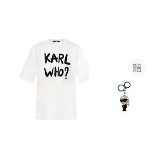 Футболка KARL LAGERFELD с удлиненными плечами женская KARL LAGERFELD / Karl Lagerfeld Jeans, белый