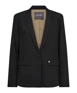 Классический черный блейзер с V-образным вырезом. Mos Mosh, черный