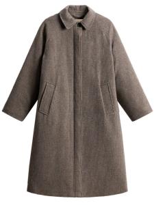 Woolrich пальто с рисунком loro piana, коричневый