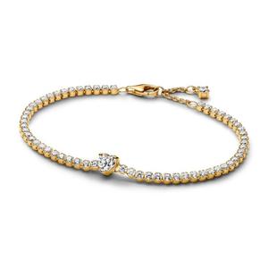 Браслет Pandora Sparkling Heart Tennis Bracelet, покрытие - золото