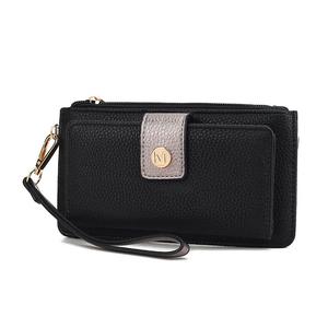 Mkf Collection Olympe Женский кошелек из веганской кожи от Mia K MKF Collection, цвет Black Pewter