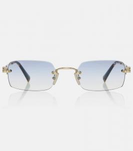 Прямоугольные солнцезащитные очки с логотипом Miu Miu