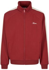 Karl Kani Толстовка с молнией в темно-красном цвете