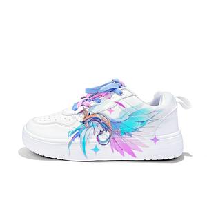 Cold cicadas yesterday Прочные дышащие легкие низкие кеды унисекс White-Anime Feather-ZLA1125D, цвет White-Anime Feather-ZLA1125D