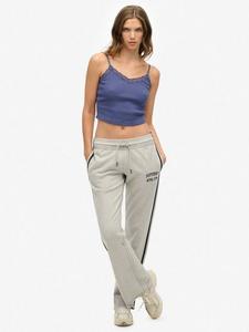 Спортивные джоггеры с полоской и расклешенным низом Superdry, Glacier Grey Marl