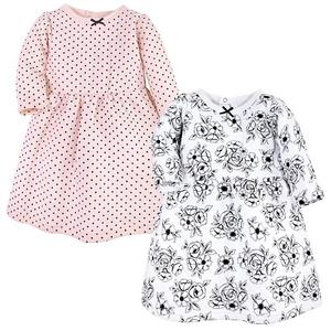 Платье для девочки Infant and toddler, cotton, black toile pink Hudson Baby