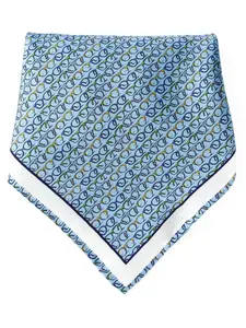 Платок-паше с узором в очки Fefè, синий