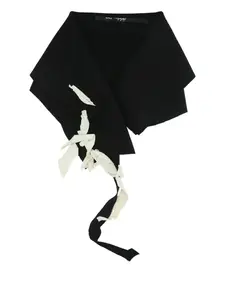 Шарф с контрастными фрагментами воздушных шаров и застежкой на кнопки Maria Calderara, черный