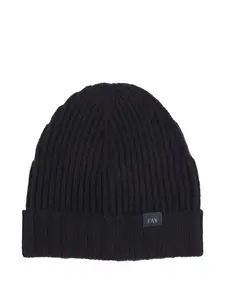 Вязаная шапка в рубчик Fay, черный