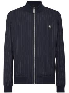 Куртка-бомбер в тонкую полоску от Philipp Plein, синий