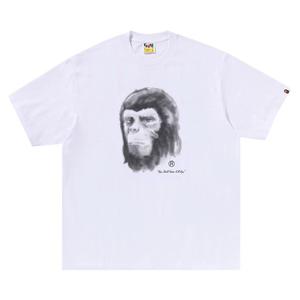 Футболка BAPE Pixel Comic Ape Head Relaxed Fit Tee, White